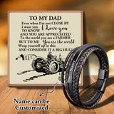 Sap3215 Daughter To My Dad Hot Sell Men Multilayer Leather Bracelet