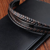 Sap3217 Daughter To Dad Charm Leather Bracelet