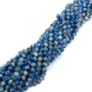 Sapphire Faceted Necklace Beads 6mm Natural Stone Beads DIY Earrings Bracelet
