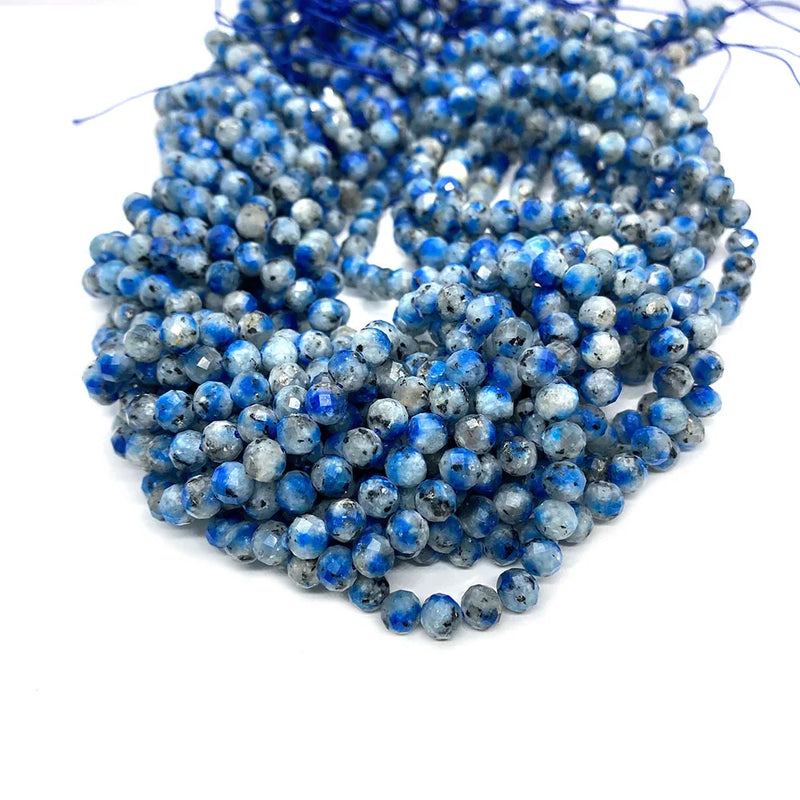 Sapphire Faceted Necklace Beads 6mm Natural Stone Beads DIY Earrings Bracelet