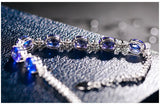 Sapphire Bracelet for Women Sterling Silver Gemstones Jewelry