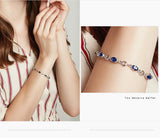 Sapphire Zircon Diamond Chain Bracelet for Women
