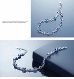 Sapphire Zircon Diamond Chain Bracelet for Women