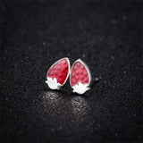 Sasusp Umbrella Rabbit 925 Silver Earrings Flower Studs