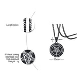 Satanic Inverted Pentagram Pendant Gothic Necklace