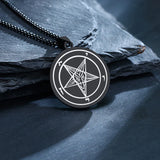 Satanic Inverted Pentagram Pendant Gothic Necklace