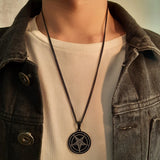 Satanic Inverted Pentagram Pendant Gothic Necklace