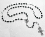 Satanic Rosary Inverted Cross Pentagram Necklace