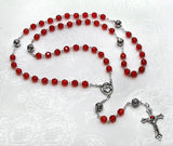 Satanic Rosary Inverted Cross Pentagram Necklace
