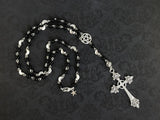 Satanic Rosary Inverted Cross Pentagram Necklace