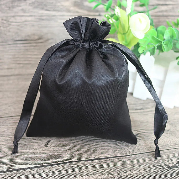 Satin Bag Jewelry Packaging Pouch with Ribbon