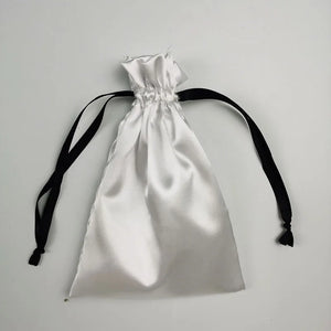 Satin Gift Bag Drawstring Pouch Makeup Cosmetic Party Beaded Silk Bags
