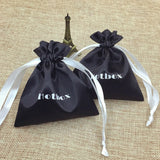 Satin Gift Bag Drawstring Pouch Makeup Cosmetic Party Beaded Silk Bags
