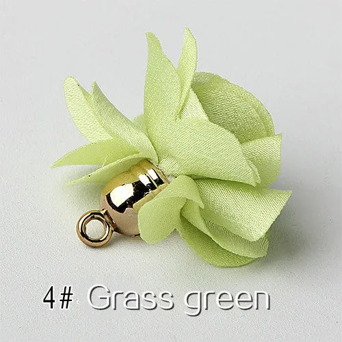 Satin Small Petal Flowers for DIY Crafts