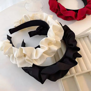Satin Wide Hairband Hair Hoop Bow Hair Band Headbands Women Head Band
