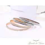 Women's Satin Bracelet with Circle Pendant