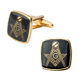 Saudi Flag Masonic Cufflinks Golden Horse Pattern Men's Jewelry