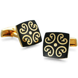 Saudi Flag Masonic Cufflinks Golden Horse Pattern Men's Jewelry