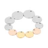 20pcs Stainless Steel Dog Tags Pendants 6-25mm Rose DIY Jewelry Finding