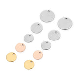 20pcs Stainless Steel Dog Tags Pendants 6-25mm Rose DIY Jewelry Finding