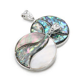 Sauvoo Abalone Shell Pendant Big Round Natural Shell Charm for DIY Necklace