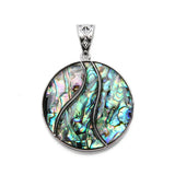 Sauvoo Abalone Shell Pendant Big Round Natural Shell Charm for DIY Necklace