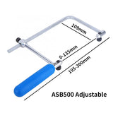 Adjustable Metal U-Shaped DIY Saw Bow with Handle for Cutting Woodworking Model