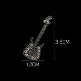 Saxophone Guitar Brooch Music Note Mini Lapel Pin Men Women Suit Shawl Jewelry