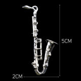 Saxophone Guitar Brooch Music Note Mini Lapel Pin Men Women Suit Shawl Jewelry