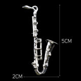 Saxophone Guitar Brooch Music Note Mini Lapel Pin Men Women Suit Shawl Jewelry