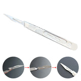 Scalpel Handle Carbon Steel Blades 5 Pcs Stainless Steel 10A/11#/12#