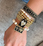 Boho Freshwater Pearl Beaded Charm Bracelet For Girls