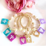 Boho Freshwater Pearl Beaded Charm Bracelet For Girls