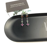 Colourful Scarab Drop Earrings, Vintage Lucky Jewelry