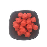 14mm Scarlet Red Hexagon Silicone Bead for Jewelry Making DIY Craft