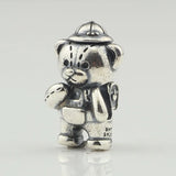School Bear Charms Silver 925 Beads for Bracelet Jewelry Making