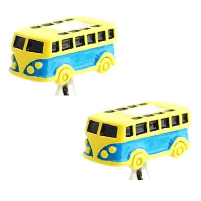 School Bus Cufflink Cuff Link 1 Pair Retail Promotion