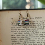 School Retro Library Pile Of Books Earrings