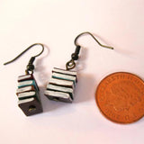 School Retro Library Pile Of Books Earrings