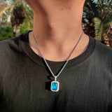 Scooya Gemstone Pendant Hip Hop Necklace