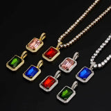 Scooya Gemstone Pendant Hip Hop Necklace