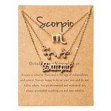 Scorpio Zodiac Layer Necklaces for Women 12 Constellations Jewelry Gift
