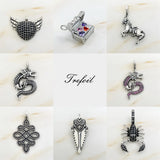 Dragon Scorpion Horse Spearhead Pendant 925 Sterling Silver