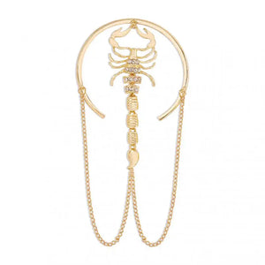 Scorpion Arm Bracelet Rhinestone Retro Bangle Hand Jewelry for Women