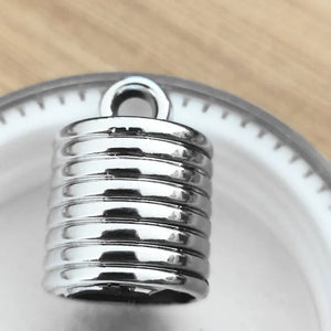 Screw Thread Round Caps DIY Jewelry Making UV Cap Key Chain End Tip Tassel Caps