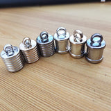 Screw Thread Round Caps DIY Jewelry Making UV Cap Key Chain End Tip Tassel Caps