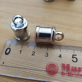 Screw Thread Round Caps DIY Jewelry Making UV Cap Key Chain End Tip Tassel Caps