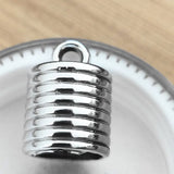 Screw Thread Round Caps DIY Jewelry Making UV Cap Key Chain End Tip Tassel Caps