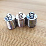 Screw Thread Round Caps DIY Jewelry Making UV Cap Key Chain End Tip Tassel Caps