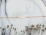 Script Bracelet Gold, Dainty Name Bracelet, Personalized Script Jewelry